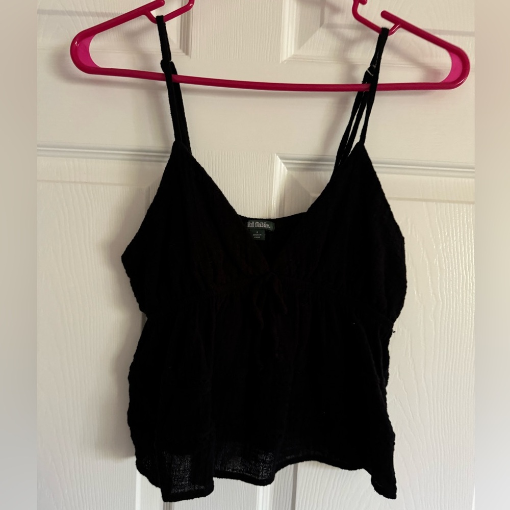 Wild Fable Black Babydoll Tank, Small